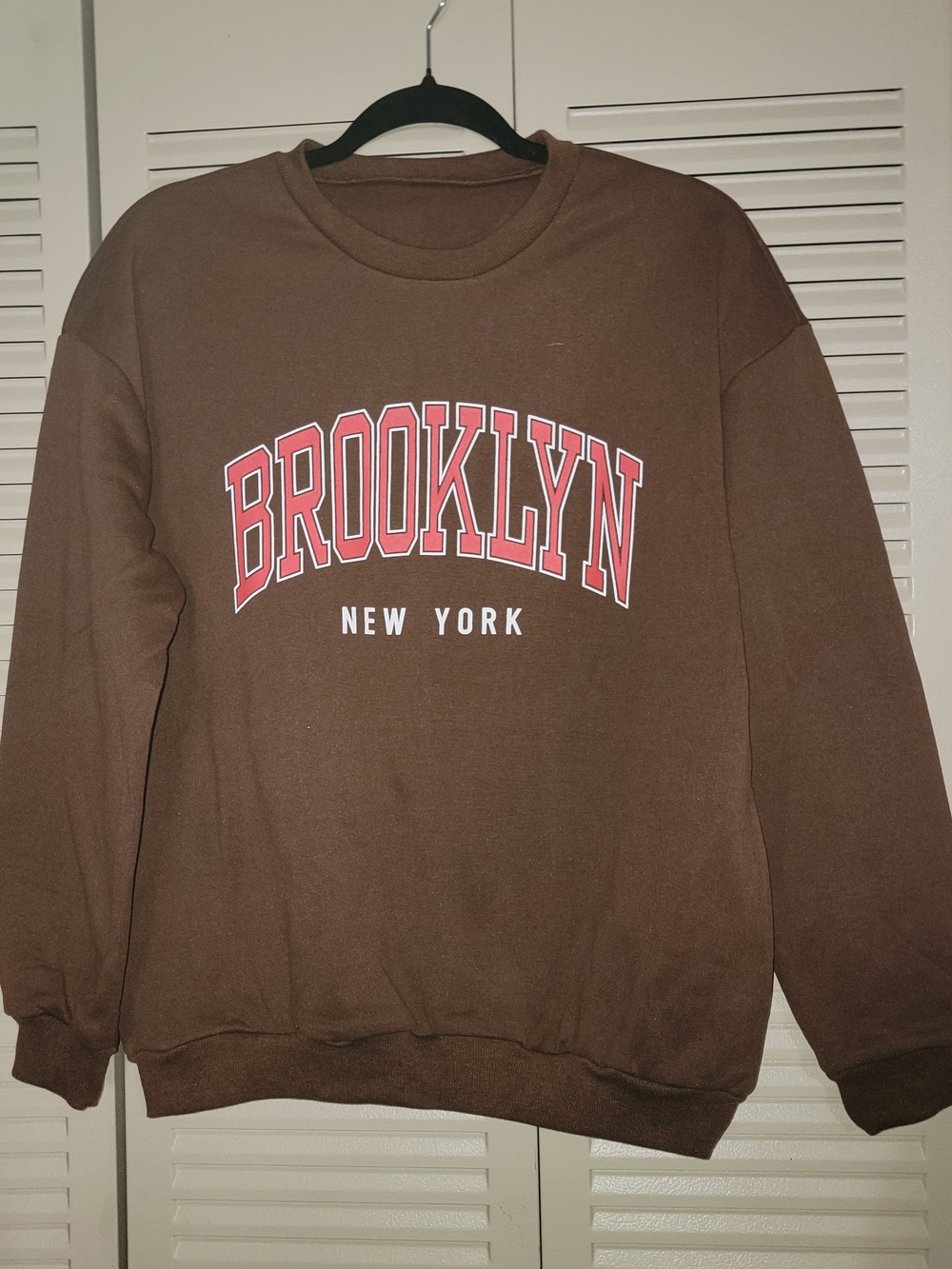 Brooklyn New York Brown Crewneck Sweatshirt